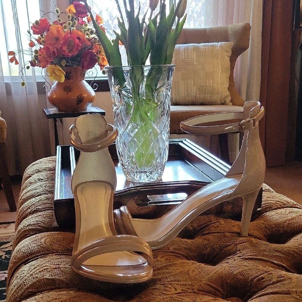 Kenneth Cole NY Nude Ankle Strap Heels